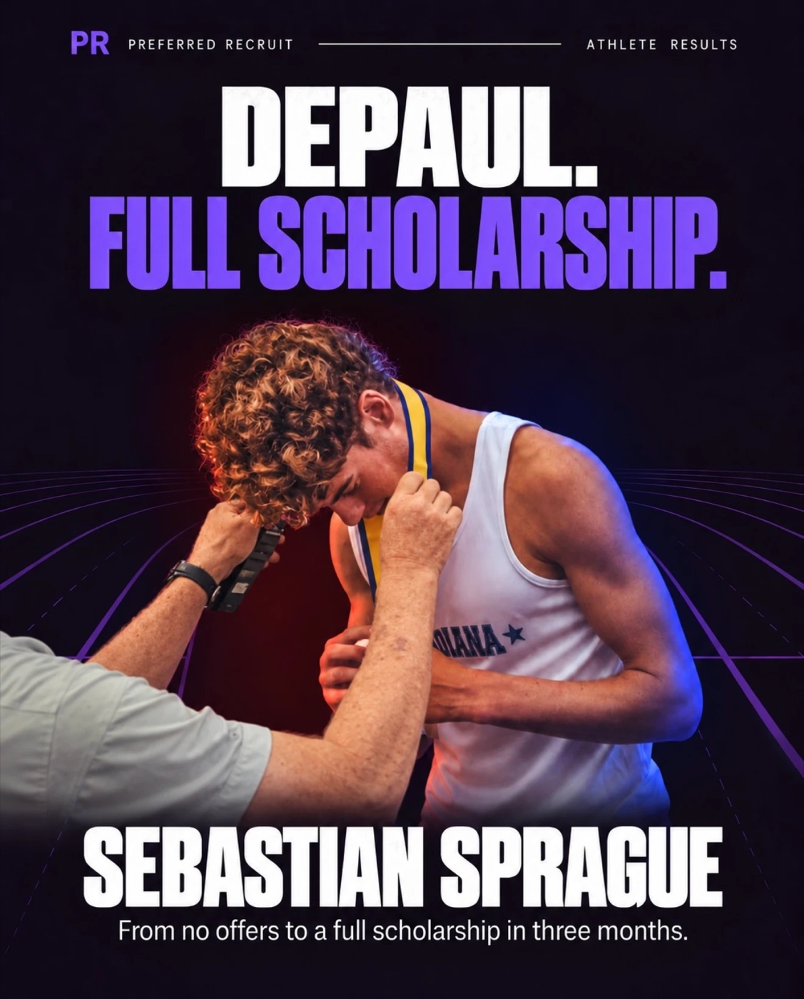 Sebastian Sprague, full scholarship to DePaul