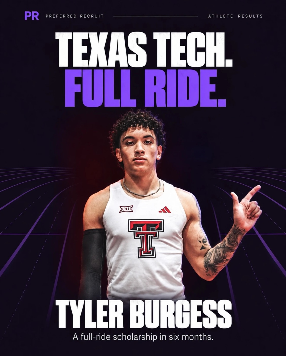 Tyler Burgess, full ride to Texas Tech